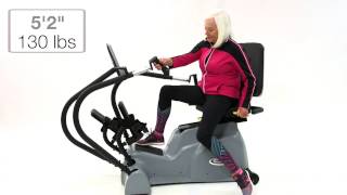 PhysioStep LXT In Use - LXT-700 Recumbent Linear Cross Trainer by HCI Fitness