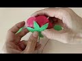 diy paper quilling flower camellia with stem and leaves paper quilling tutorial