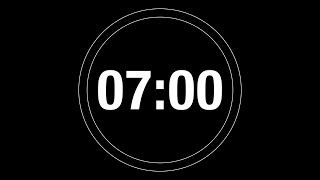 7 Minute Timer - 420 Second Timer with progress ring (4K)