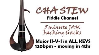 MAJOR II-V-I ALL KEYS in 4ths 120bpm :: Gypsy Jazz Backing Track