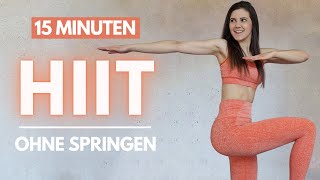 15 MIN HIIT Workout OHNE Springen // für Anfänger geeignet, Nachbar-freundlich | Tina Halder