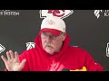 chiefs head coach andy reid gives updates on patrick mahomes hollywood brown and others ahead of...