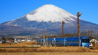 JR 御殿場線【№245】狩屋踏切・特急 ふじさん号 通過・走行映像（足柄駅⇔御殿場駅）静岡県御殿場市東田中