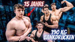 190 Kg Bankdrücken PR! Wer drückt natural am meisten? #teamrocka