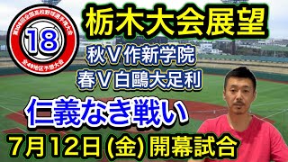 【栃木大会展望18/49】仁義なき戦い「秋王者の作新学院vs.春王者の白鷗大足利」國學院栃木＆文星芸大付が追う・宇都宮商・佐野日大・青藍泰斗【第106回全国高校野球選手権大会】