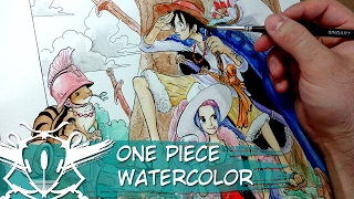 One Piece Watercolor Eiichiro Oda Timelapse