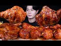 ENG SUB) ASMR FRIED CHICKEN & SPICY BBQ CHICKEN EATING SOUNDS MUKBANG 양념치킨 치킨 먹방ASMR MUKBANG