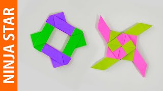Learn How to Make a NINJA STAR in two modes; Very easy and fast; Origami Easy