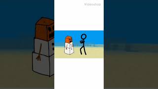 як відлупцювати сніговика #shorts #анімація #сніговик #stickman #mineraft #приколи #юмор #мем #LOL