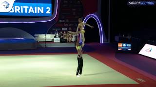 Ella HANNA SANZ \u0026 Jordan FRANKLIN (GBR) - 2019 junior Acro European bronze medallists, dynamic