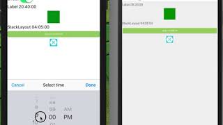 The effect adding TimePicker For Xamarin.Forms