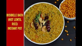 INSTANT POT Bisibelebath|Hot Lentil Rice|Sambar sadam|Easy Rice Recipe