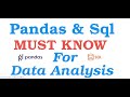 Pandas and SQL  MUST KNOW For Data Analysis
