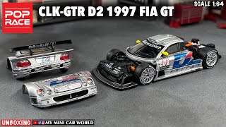 『MY MINI CAR WORLD』UNBOXING POP RACE 1/64 CLK-GTR D2 1997 FIA GT