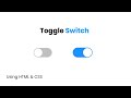 Create a CSS Toggle Switch in 6 Minutes | HTML & CSS Tutorial
