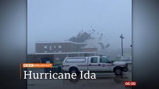 Weather Events 2021 - Hurricane Ida strikes (2) (USA) - BBC News - 30th August 2021