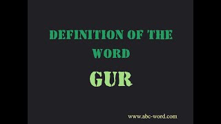 Definition of the word \