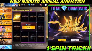 New Arrival Animation In Free Fire New Event | Naruto Arrival Animation Faded Wheel Total Diamond FF