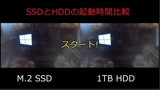 M 2 SSDとHDDのWindows 10起動時間比較