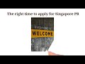 singapore pr application tips