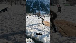 Playing cricket on snow♥️ Cricket love🥰#cricket #snow #love #viral #youtube #shorts #youtubeshorts