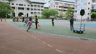 20191214清水國小運動會∼六年級大隊接力決賽中(614紫色)終點角度版