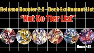 Digimon TCG: Release Booster 2.5 - Deck Excitement List