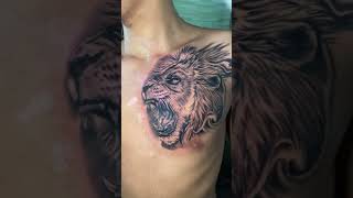 សាក់ក្បាលតោ ដោយkosol tattoo 0962543699