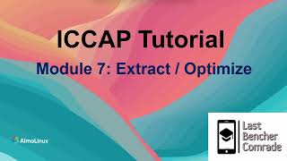 ICCAP Tutorial | Module 7 | Additional topics