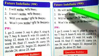 Future 120 Sentences. I + will + verb ( present)