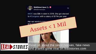 Fact Check: AOC Does NOT Have A $29 Million Net Worth