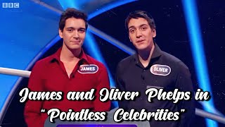 James and Oliver Phelps in “Pointless Celebrities”