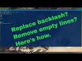 Powershell Replace backslash and remove empty lines in array