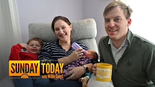Family Welcomes New Addition in Adorable Sunday Mug Shot