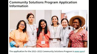 IREX Community Solutions Programme 2020