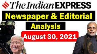 Indian Express Newspaper Analysis ( August 30)- India-Taliban Relation, NRC in Assam #upsc