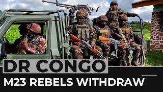 M23 rebels withdraw from parts of North Kivu in DR Congo: Report