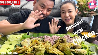 Eating on banana leaf on your request | Delicious Local chicken mukbang | Northeast Naga Mukbang