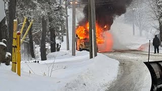 Electric School Bus catches fire in Huntsville during morning school run