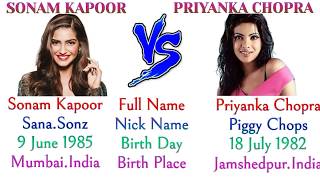 Sonam Kapoor vs Priyanka Chopra Comparison,Hit And Flop,Net Woth & Salary,Houses & Cars