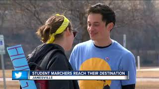 Students gain attention after marching 50 miles from Madison to Janesville