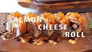 ร้านอาหารญี่ปุ่นเชียงราย : Salmon Cheese Roll / โอชิเนเชียงราย