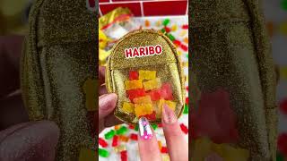 HARIBO Gummy Bears Real Littles Mini Backpack Opening Satisfying Video ASMR! #shorts