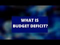 What is Budget Deficit (Macroeconomics) ?  || Economy watch