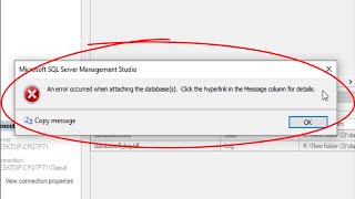 SQL Server Tutorial 🔥 Attach MDF File & Fix “Error Occurred for All Databases”