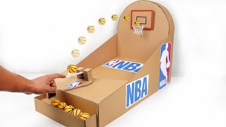 How to make a basketball game machine out of cardboard