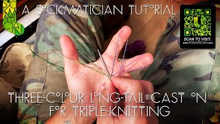 Three Colour Long Tail Cast On — A SockmaticianTutorial