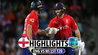 1st Innings Highlights | England vs West Indies | 1st T20 2023 | #engvswi #1stT20 #Highlights