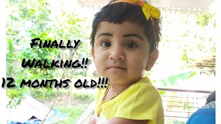 my little girl  finally walking at 12 month.it's a good feeling!!!! HAMDA VLOG