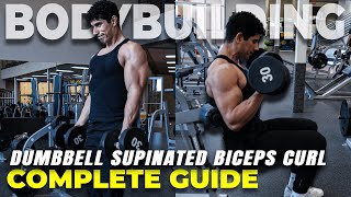 Dumbbell Supinated Biceps Curl | COMPLETE GUIDE | Seated Biceps curl | Bodybuilding